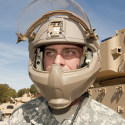 Image - IED-like blast waves simulated against Army helmet prototypes