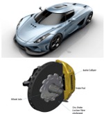 Image - Super car brake cooling simulation with CAD-embedded CFD