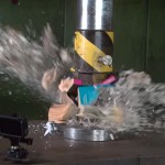 Image - See paper 'explode' in 144-ton hydraulic press